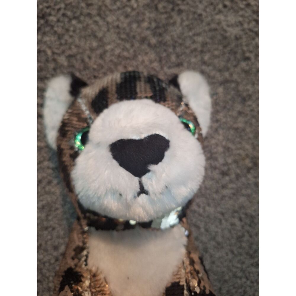 Justice squin leopard plush